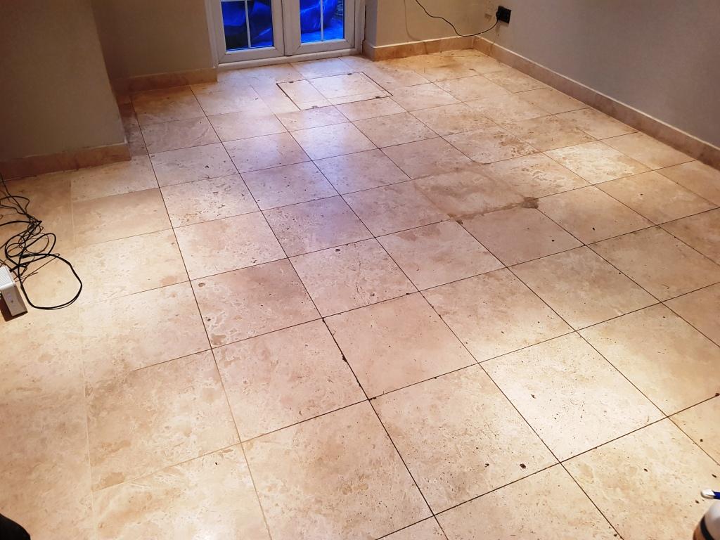 Travertine Tiled Floor Diamond Honed In Welwyn Garden City Tile