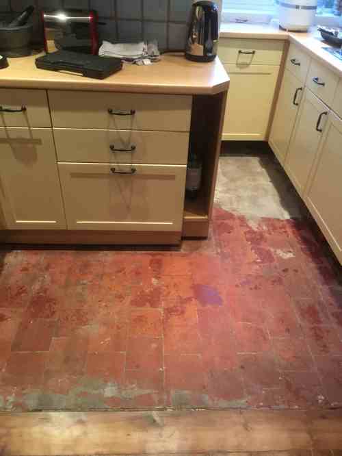 Quarry Tiled Kitchen Floor, Old Marston - Tile Cleaners ...